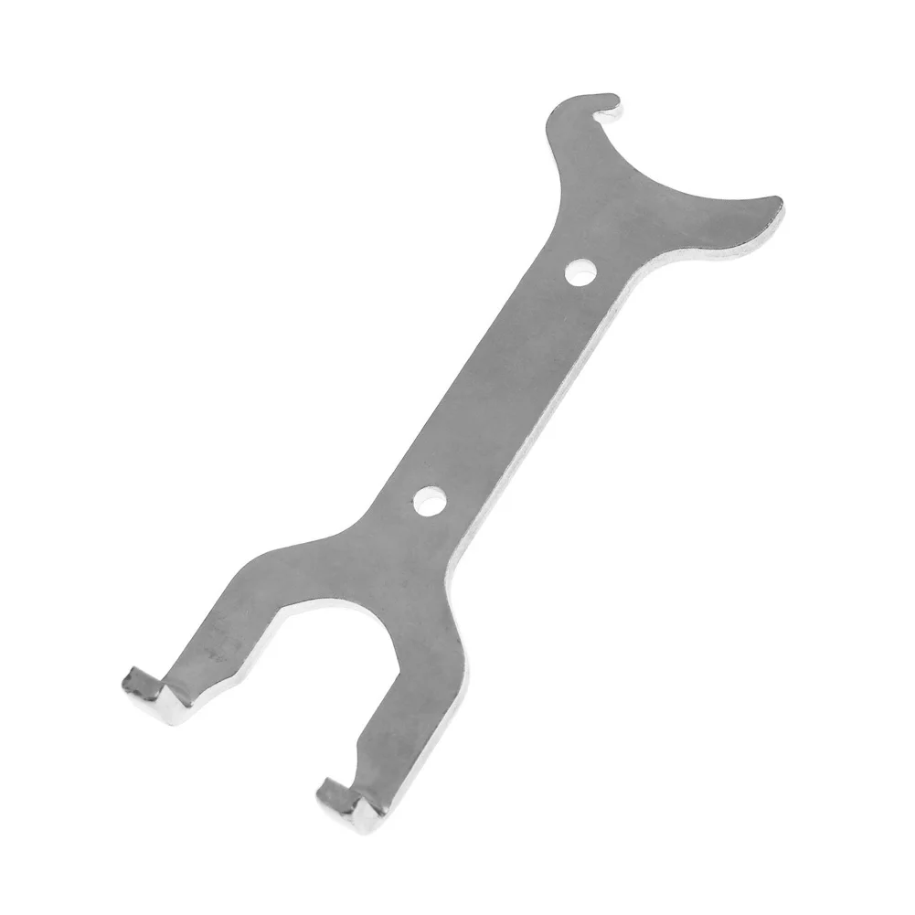 Motorcycle Maintenance Rear Shock Wrench Preload Adjustment Tool Chrome Silver Plated Metal Finish Wear-resistant