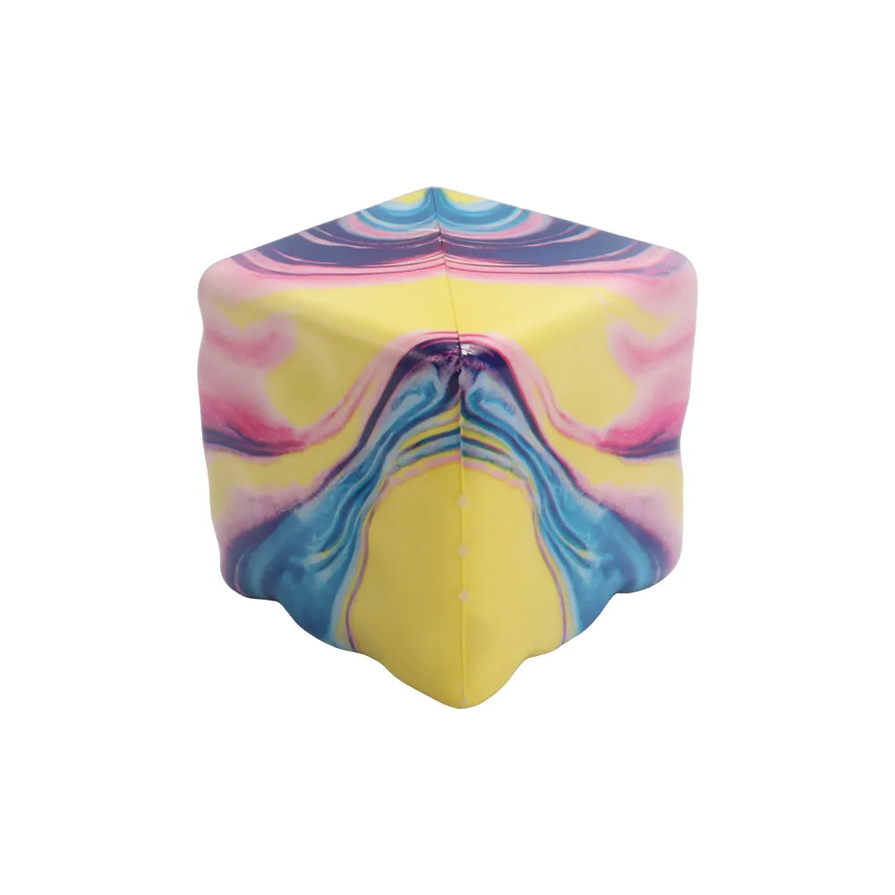 Portable 7cm Cheese Squeezed Cube Realistic Super Soft Cheese Pinch Anxiety Relief Creative Slow Rebound Fidget Stress Relief