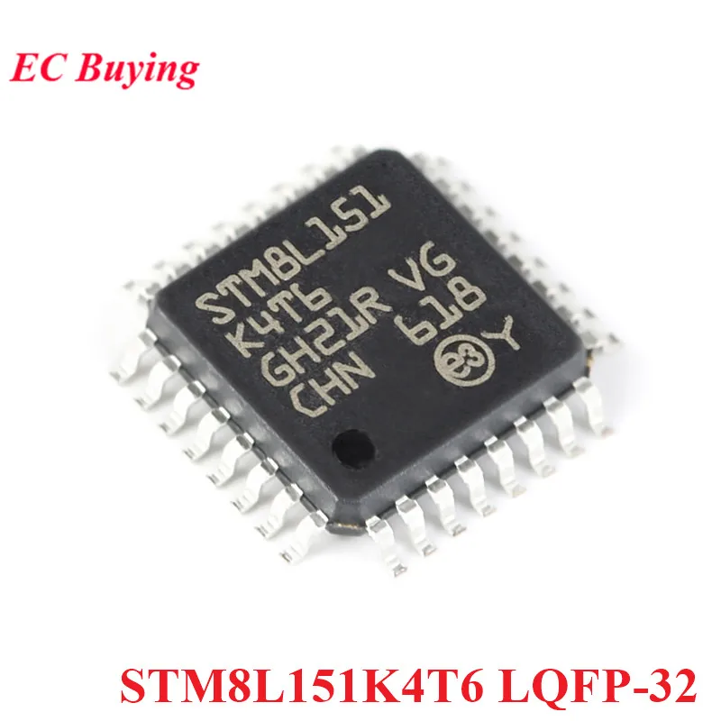 2Pcs/1pc STM8L151K4T6 STM8L151 STM8L 151K4T6 STM8 L151K4T6 LQFP-32 16MHz 16KB Flash 8bit Microcontroller MCU IC Controller Chip