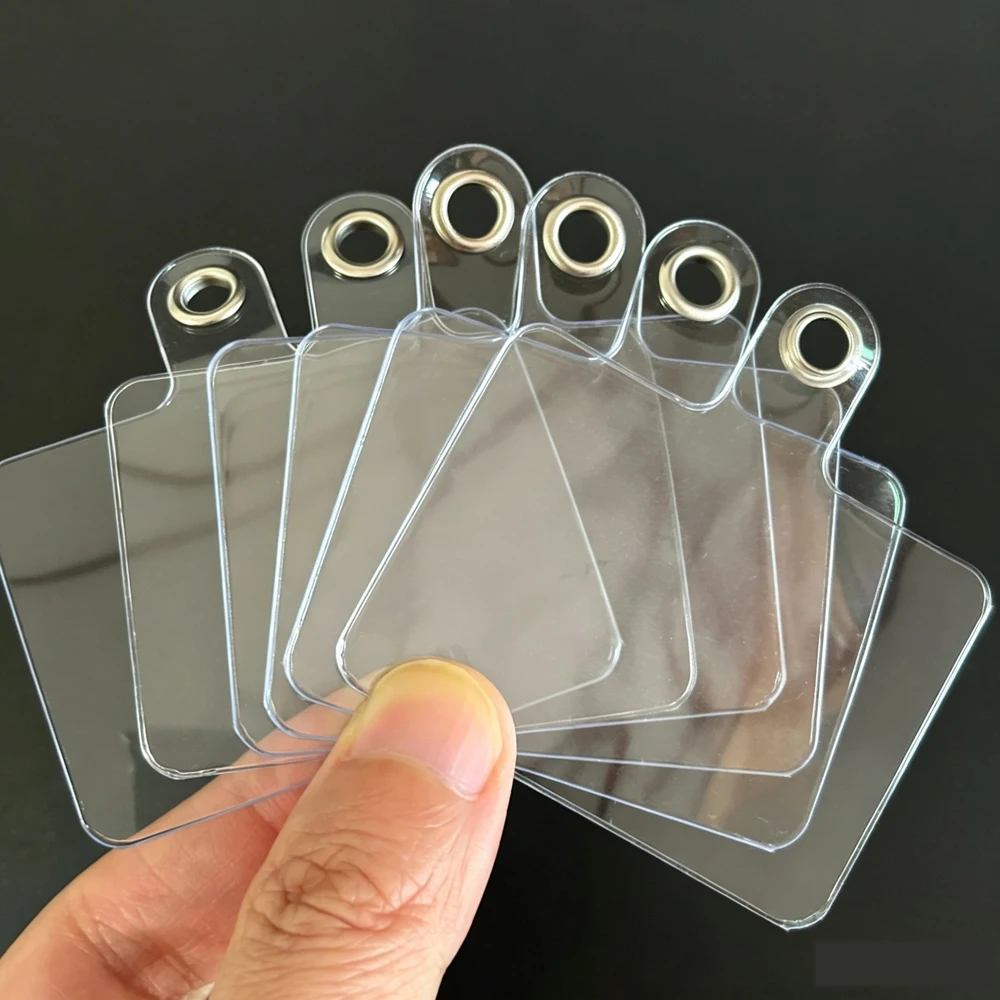 5-50Pcs Transparent Phone Lanyard Tether Tab Gasket Universal Patch Pad Tag for Phone Strap Replacement Part Card