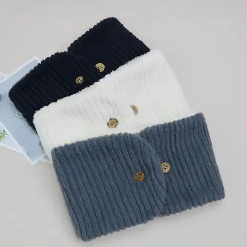 남녀공용 따뜻한 스카프, 아늑한 겨울 스카프, 부드러운 양털 안감, 목 워머, 단추 클로저, 날씨 편안함 