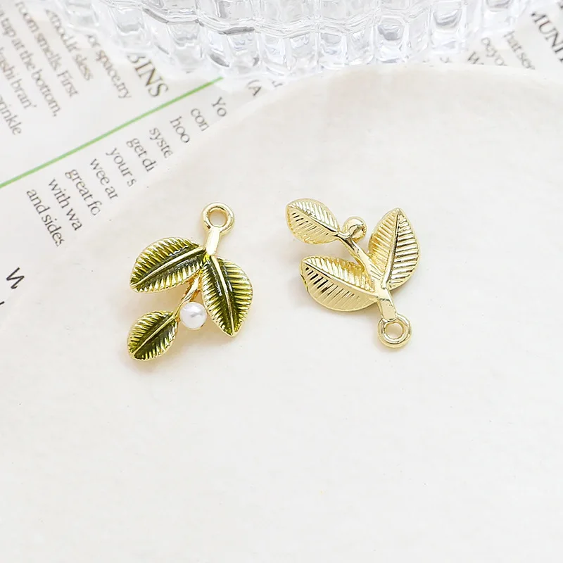 10 Stuks Vintage Delicate Wilgenbladeren Charme Voor Vrouwen Hanger Ketting Diy Sieraden Maken Liefdevol Accessoires