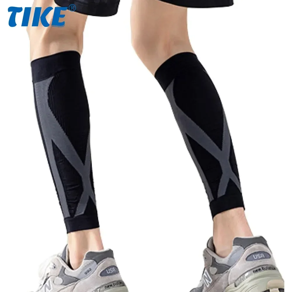 1 Pair Breathable Running Leg Compression Sleeves - Shin Splint, Calf Compression Sleeve, Travel, Men and Women