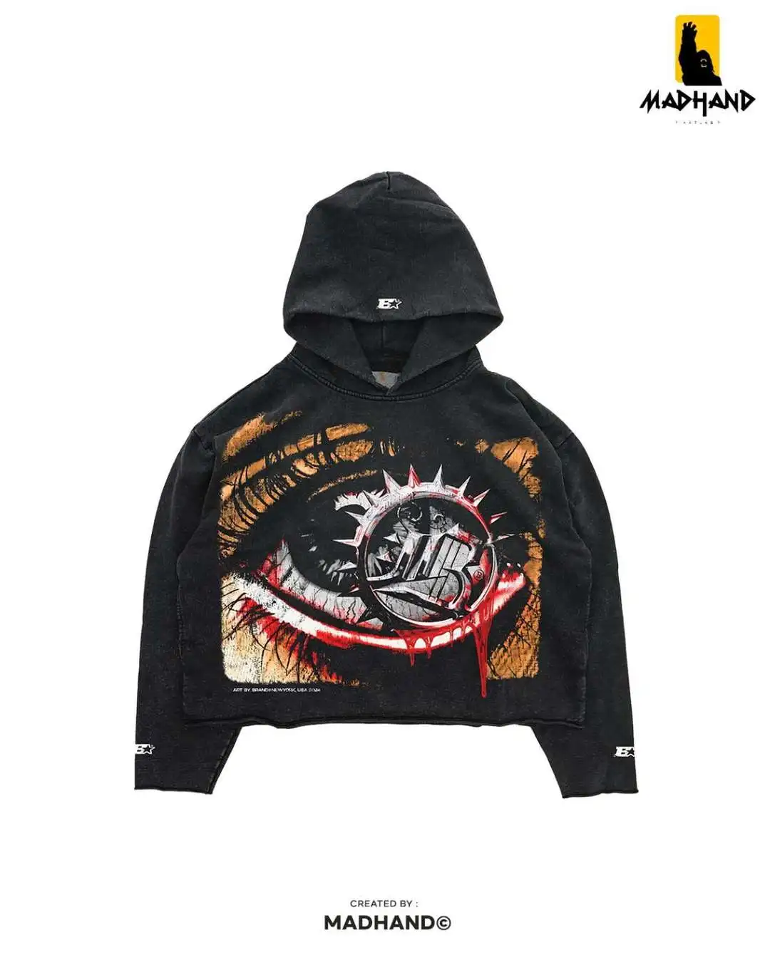 Harajuku Eye Print Hoodies dos homens, Tops extragrandes, Streetwear, Goth treino, roupas populares, roupas Y2K