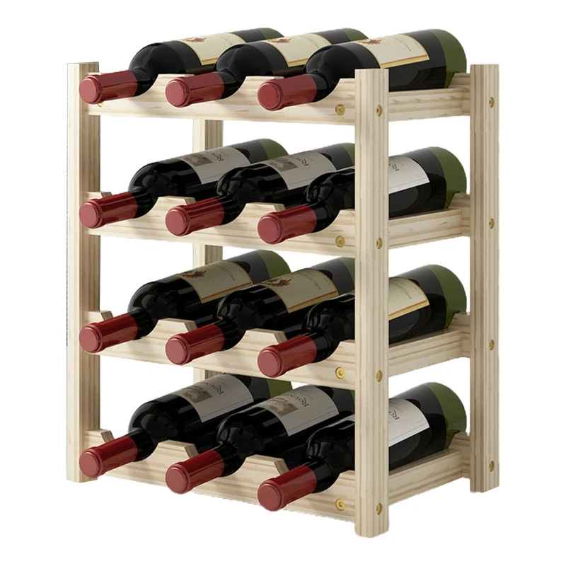 Red Wine Shelf Bottle Rack Dining Bar Handle Rack Dining Bar Display Wine Bottle Rack Wooden Wine Rack Wall Bottle Racks 29EF