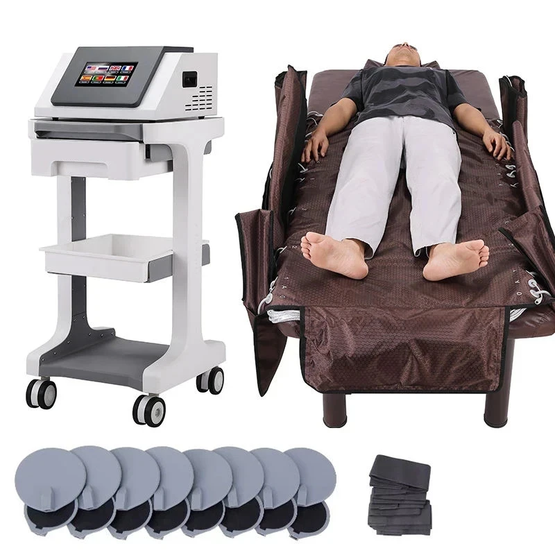 Máquina de Pressoterapia Infravermelho, Drenagem Linfática, Massagem Presoterapia, Massagem Corporal, Sauna Cobertor, 3 em 1, 2024