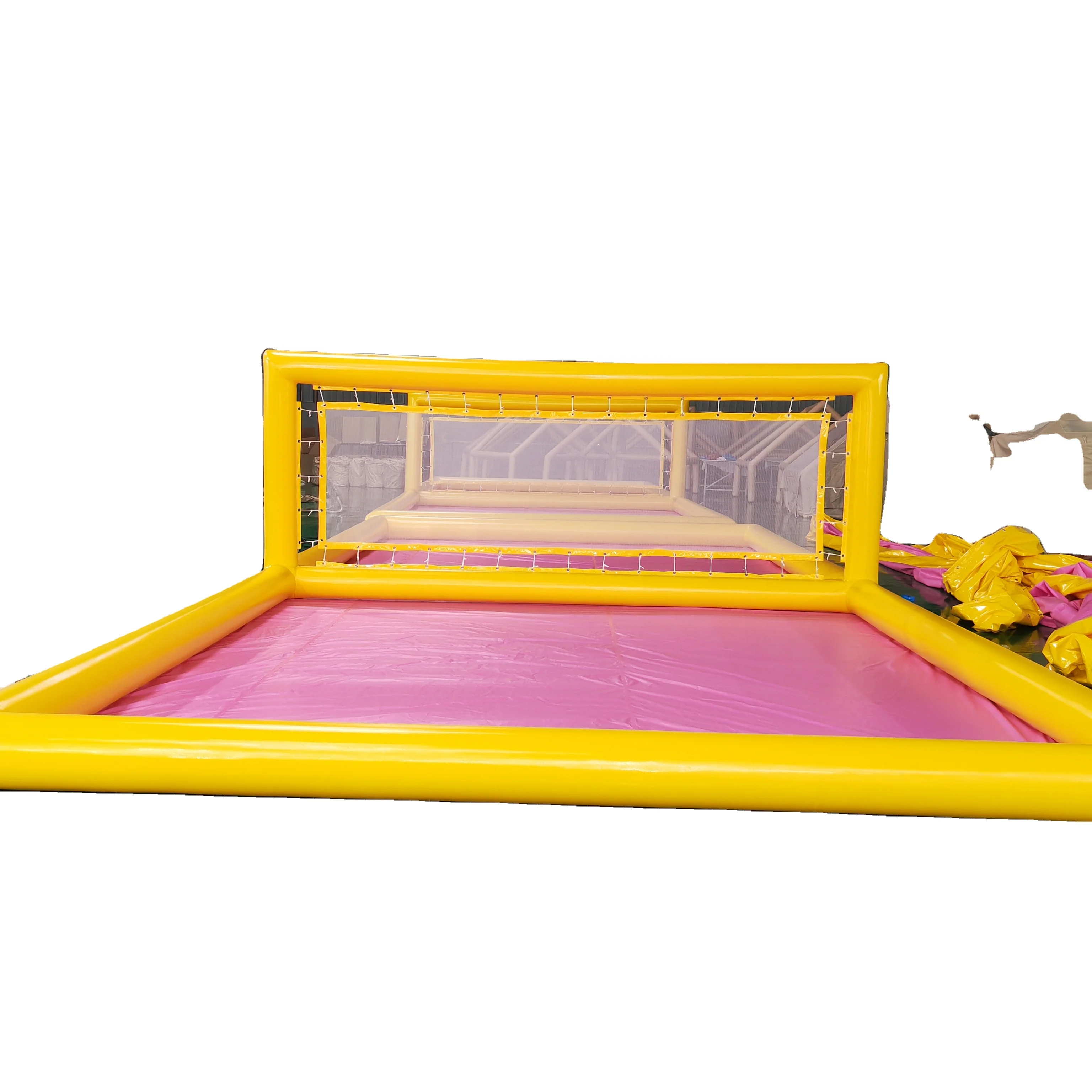 Commercial Grade Outdoor Beach Games Inflatable Water Sport Games Volleyball Field  for Sale