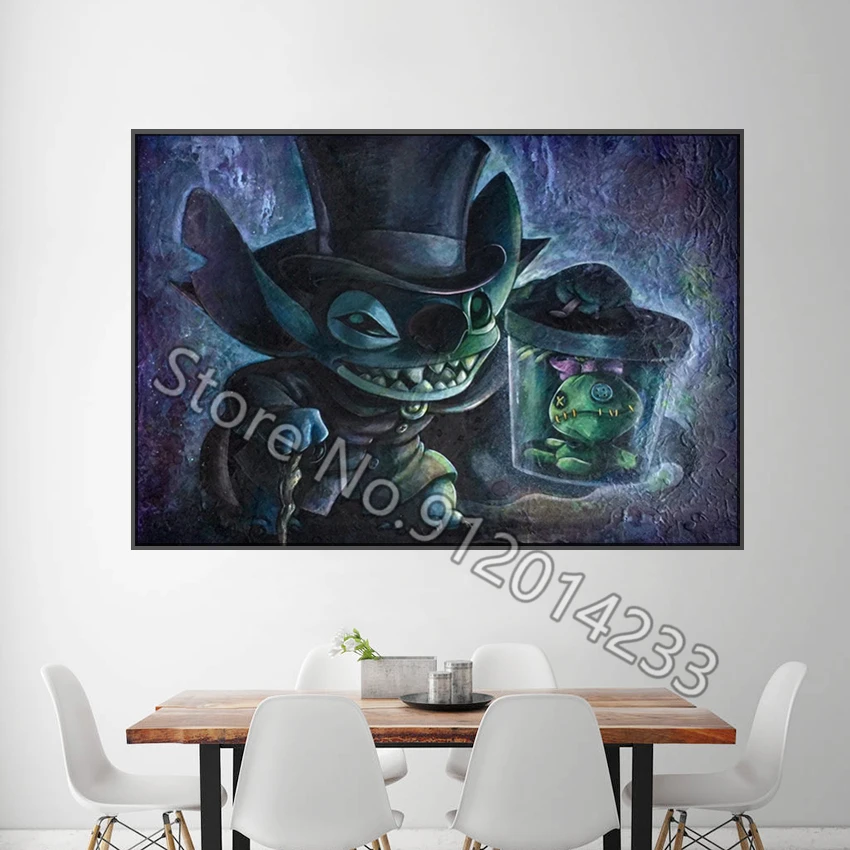 Disney Kingdoms Haunted Mansion Poster Disneyland Park Terror Theme Canvas Painting Wall Art Pictures Home Decor Living Room