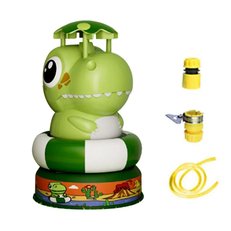 A63T-Outdoor Water Sprinkler For Kids Dinosaur Cartoon Animal Water Sprinkler Rotating Flying Water Spray Durable