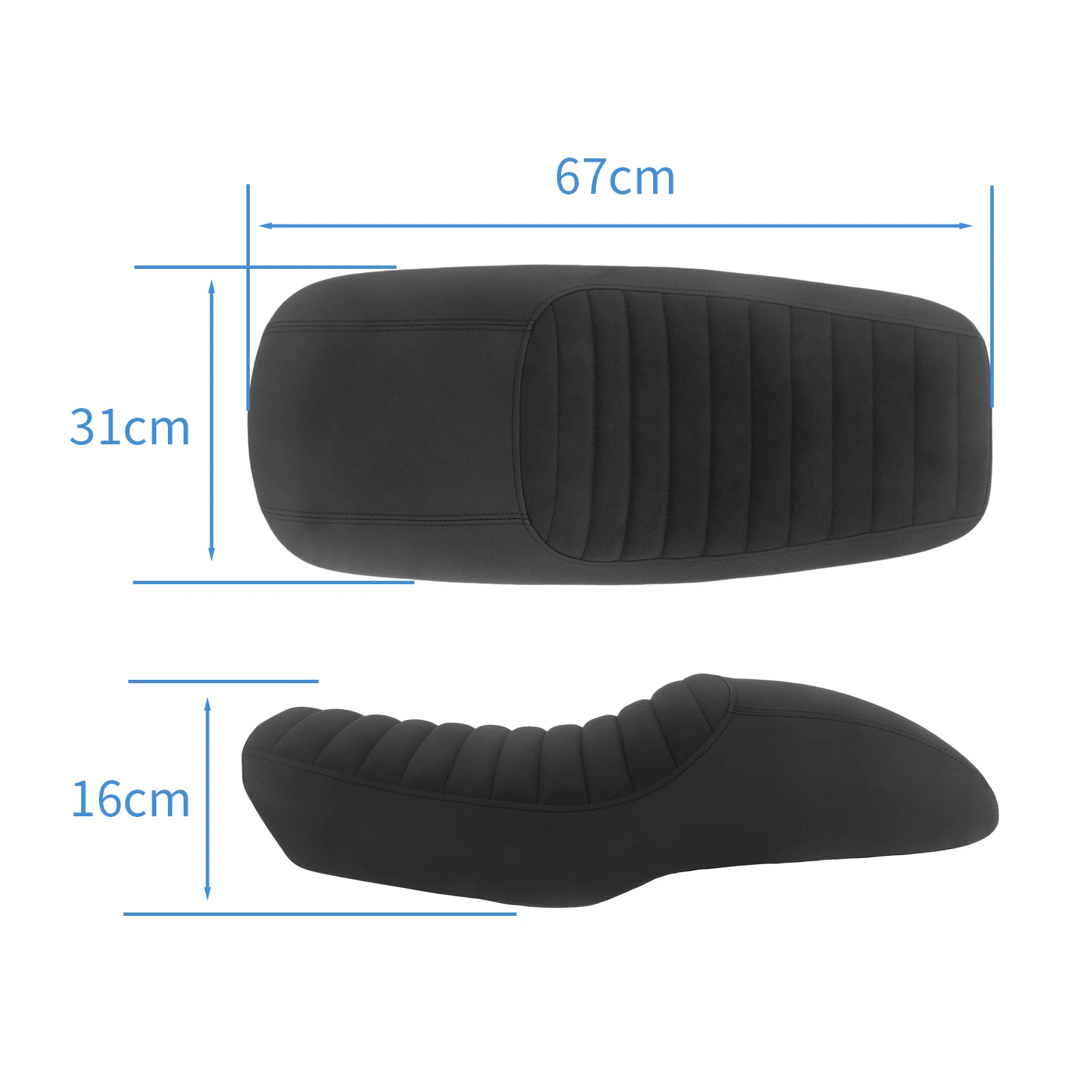 For BMW K Series K100 Hump Vintage Seat Cushion Motorcycle Retro Bench Custom Cafe Racer Saddle
