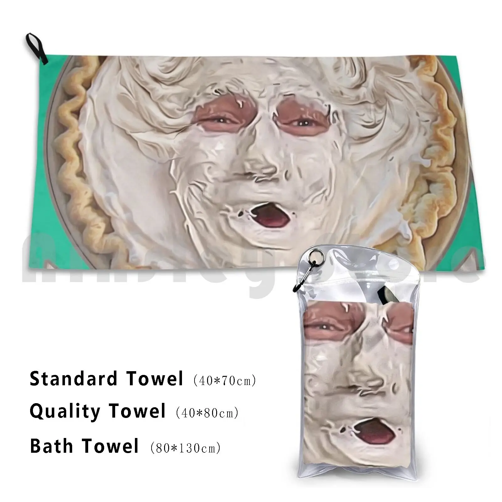 Hello! Doubtfire Pie Bath Towel Beach Cushion Doubtfire Mrs Crossdress Pie Pie Cream Pie Robin