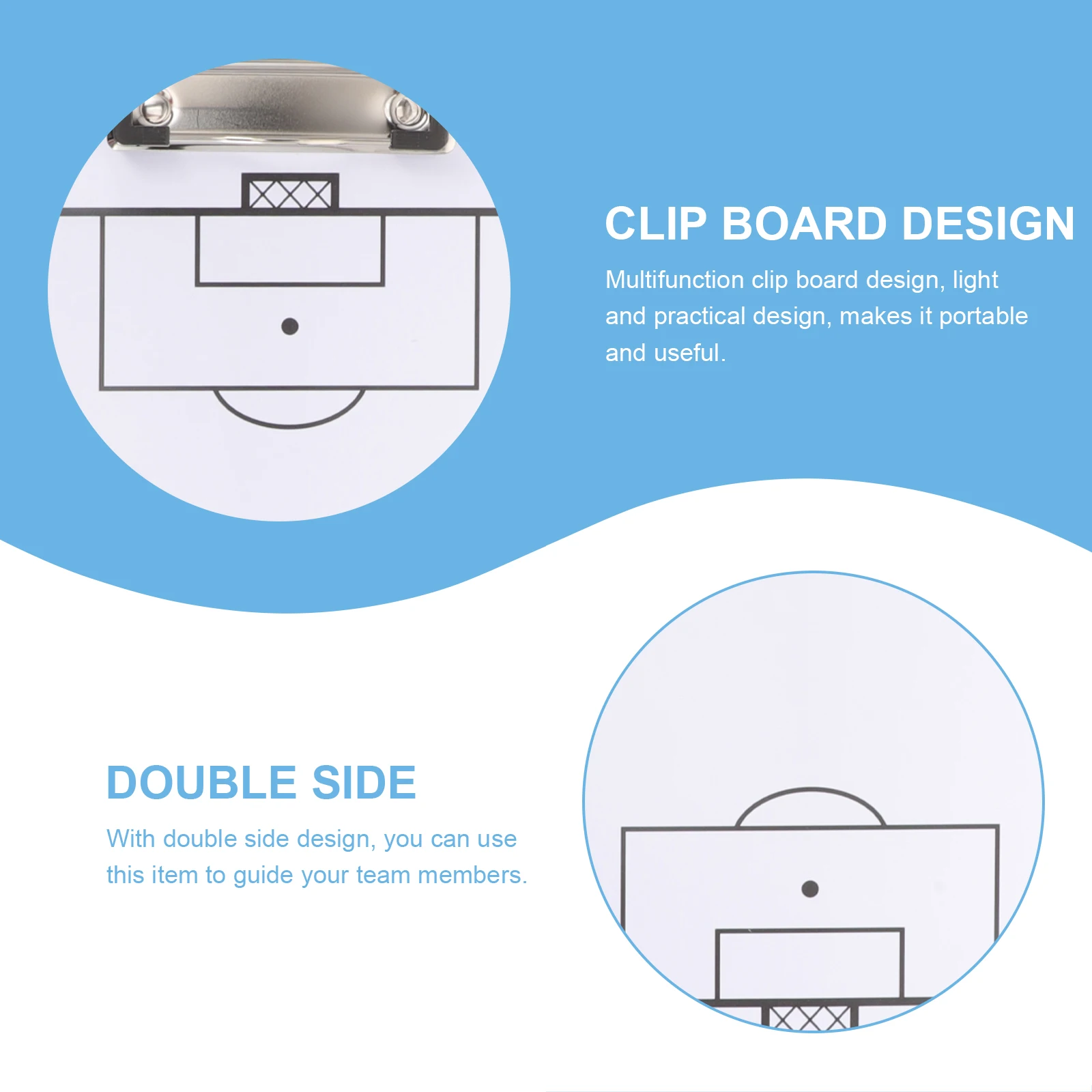 

1 set Pvc Tactical Board Double Side Coaching Clipboard For Handball Match Supply Wipe Magnetic White Lightweight Sports