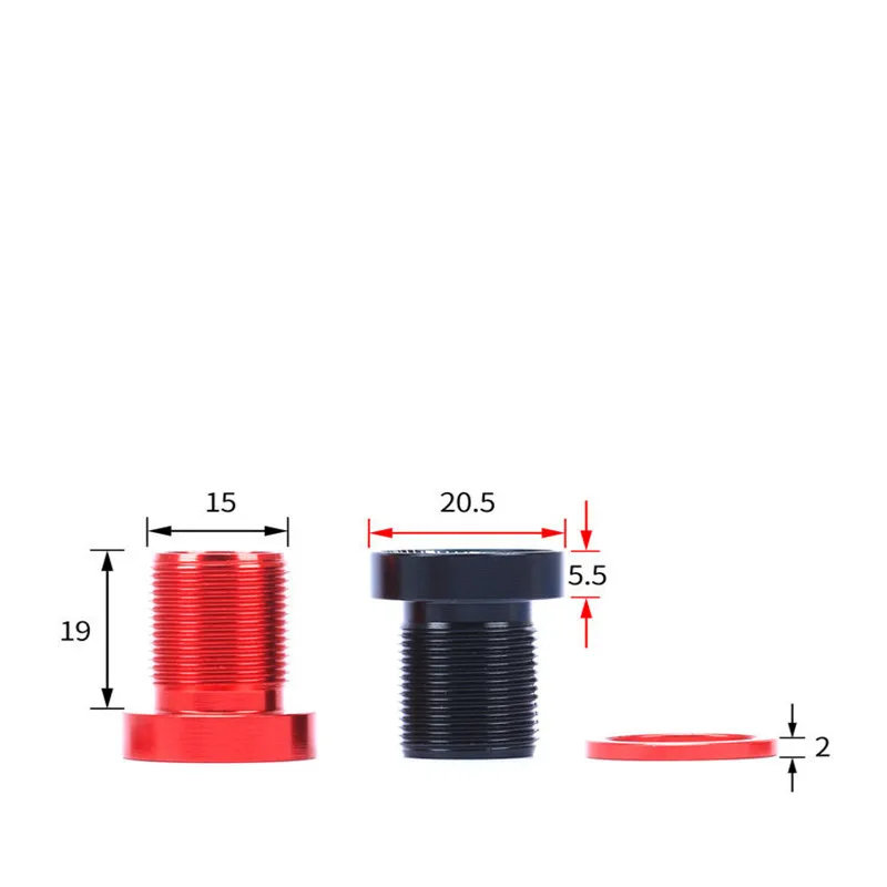 Mountain Bike Spline Crankshaft Bottom Bracket Screw Colored Aluminum Alloy Hollow Non-Waterproof Pedal Axle Fixation