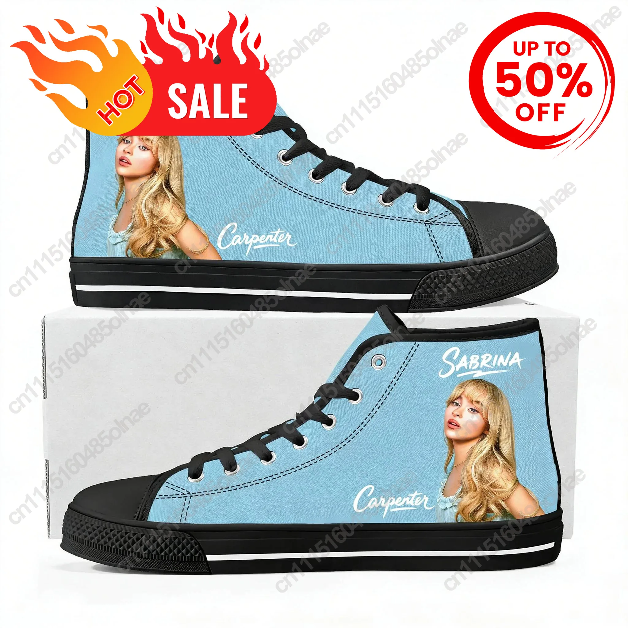 Sabrina Carpenter Top Shoes Men Women Canvas Sneaker Pop Singer High Quality Sneakers Couple Footwear Custom Shoe Black