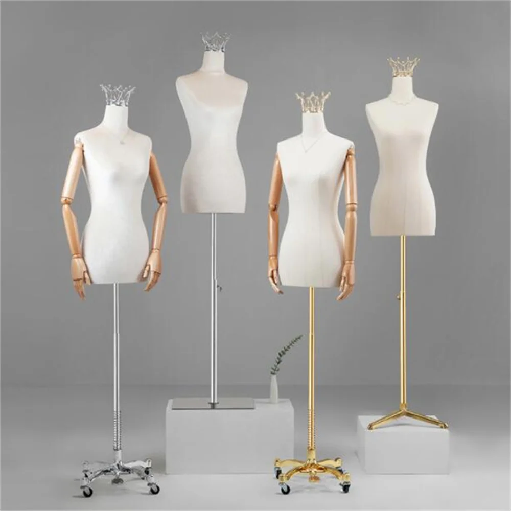 

Full Female Cloth Mannequins with Adjustable Rack for Women, Mannequins for Wedding Shop, Cheongsam Show Dress, Female Art