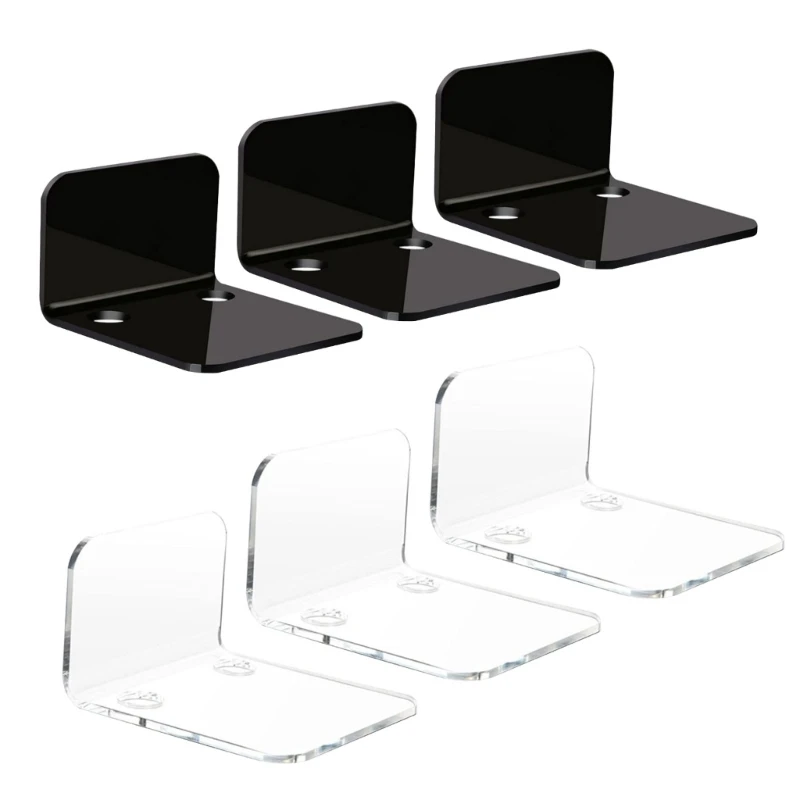 Y1UB 3PCS Acrylic Floating Wall Shelves for Cameras Speakers Wall Mounted Brackets for for Surveillances Equipment