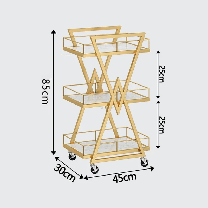 Hairdressing Helper Cart Trolleys Manicure Tool Trolley Salon Furniture Simple Home Multi-layer Storage Auxiliary With Wheels L