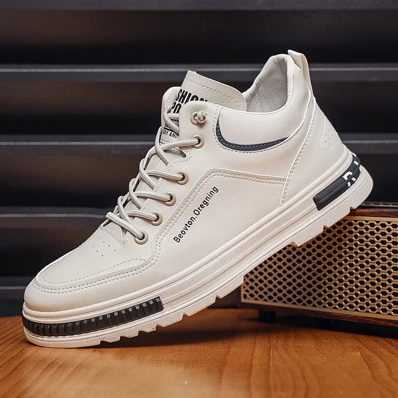 Sneakers Men Casual Shoes Mens Sneakers Fashion High Top Shoes for Men 2024 Lace Up Platform Ankle Boots Winter Cotton Footwear