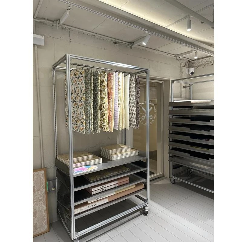 Mobile display cabinet, product display cabinet, clothing store clothes and hats display rack, aluminum profile ocean panel