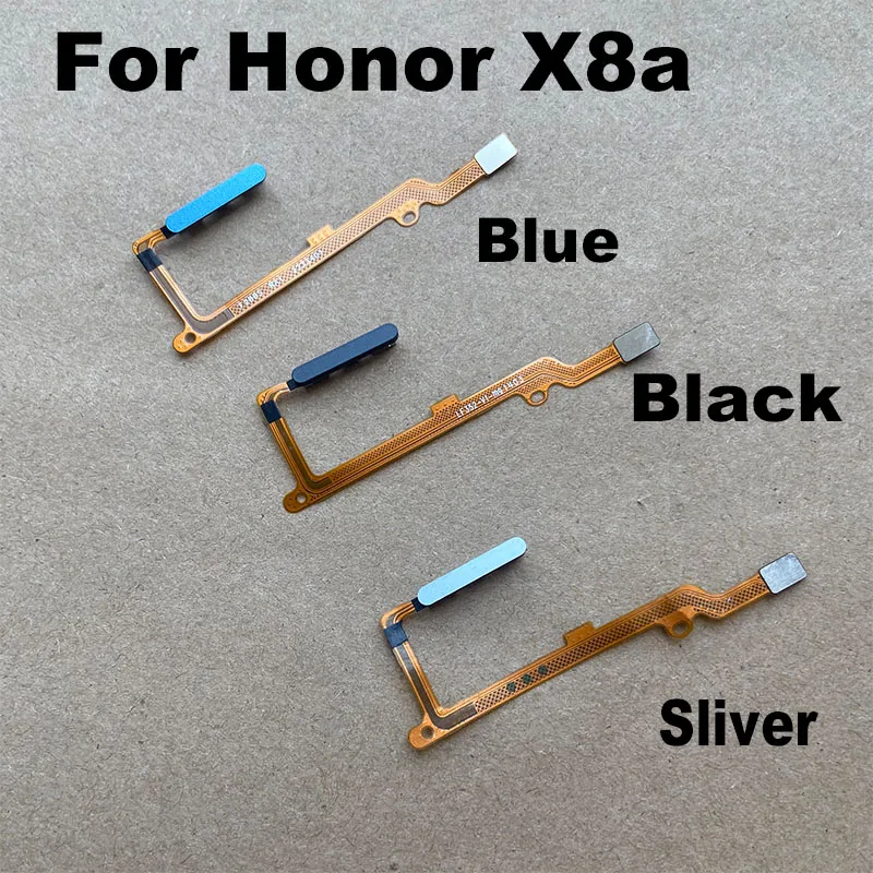 For Huawei Honor X8a Fingerprint Sensor Power Button Flex Cable Touch ID Sensor Home Buttons Smartphone Parts CRT-LX1 CRT-LX2