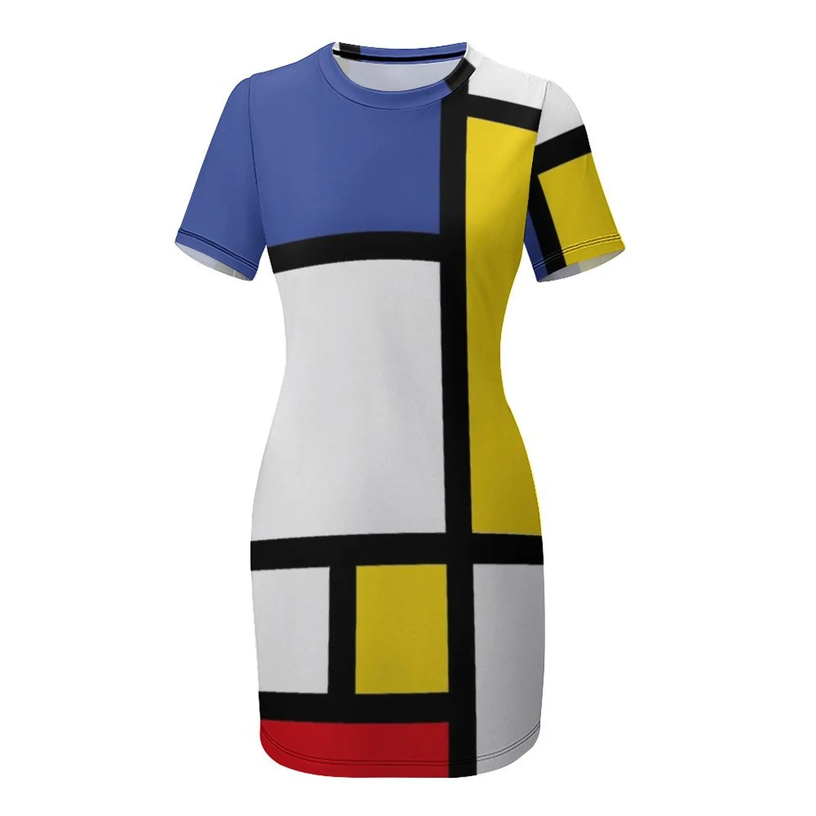 Mondrian Minimalist De Stijl Modern Art Abstract Design New Short Sleeved Dress long sleeve dresses Dress
