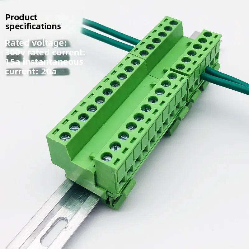 

Solder-free butt 2EDG-UKR-5.08mm plug-in terminal installation and fixing 15mm small guide rail 2-24P