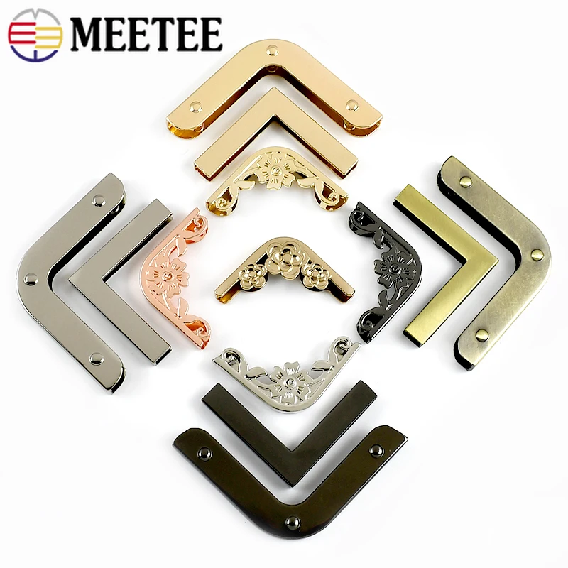 

5/10Pcs Bag Corner Buckle Wallet Purse Edge Protection Metal Clip Clasp Handbags Decoration Hook DIY Bags Hardware Accessories
