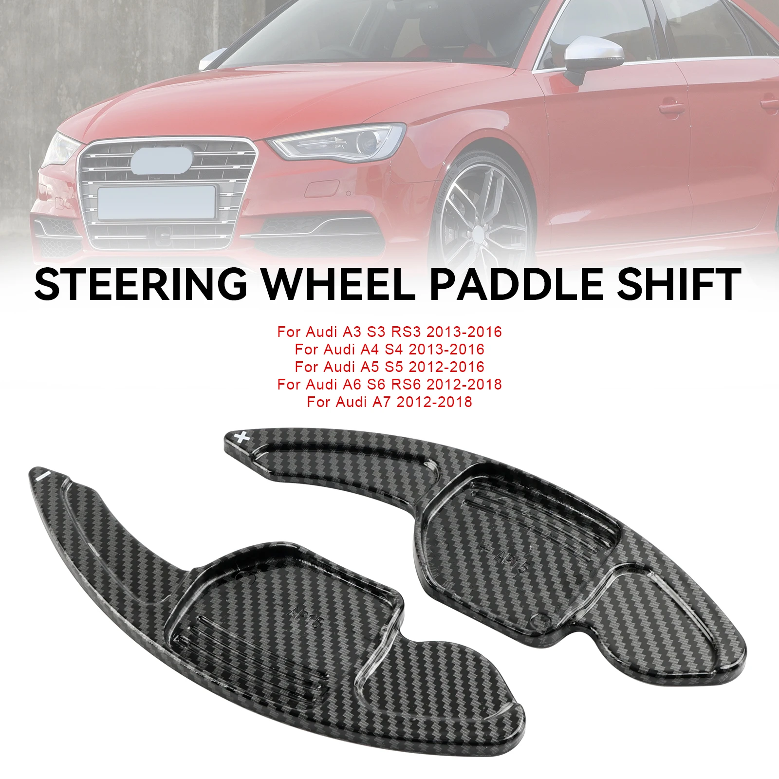 Steering Wheel Shift Paddle Shifter Extension for Audi A3 A4 A5 A6 A7 A8 Q5 Q7