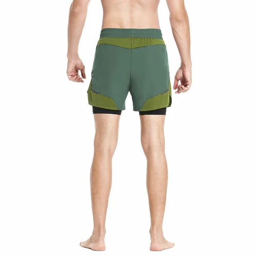 Imagen 2 del producto ARSUXEO-pantalones cortos deportivos 2 en 1 para hombre, pantalones cortos para correr, secado rápido, gimnasio, entrenamiento, bolsillo con cremallera, pantalones de entrenamiento, ropa deportiva para correr al aire libre