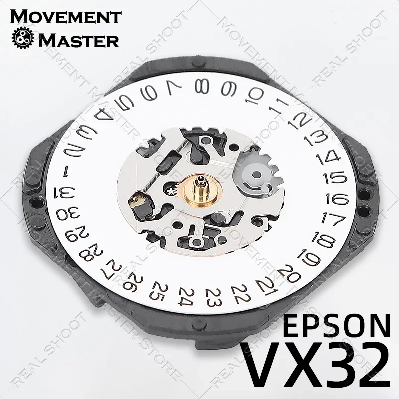 Mouvement de montre à quartz Epson, outils de réparation en métal durable, 3 aiguilles, date à 3 IMAAccessrespiration, VX32, VX32E