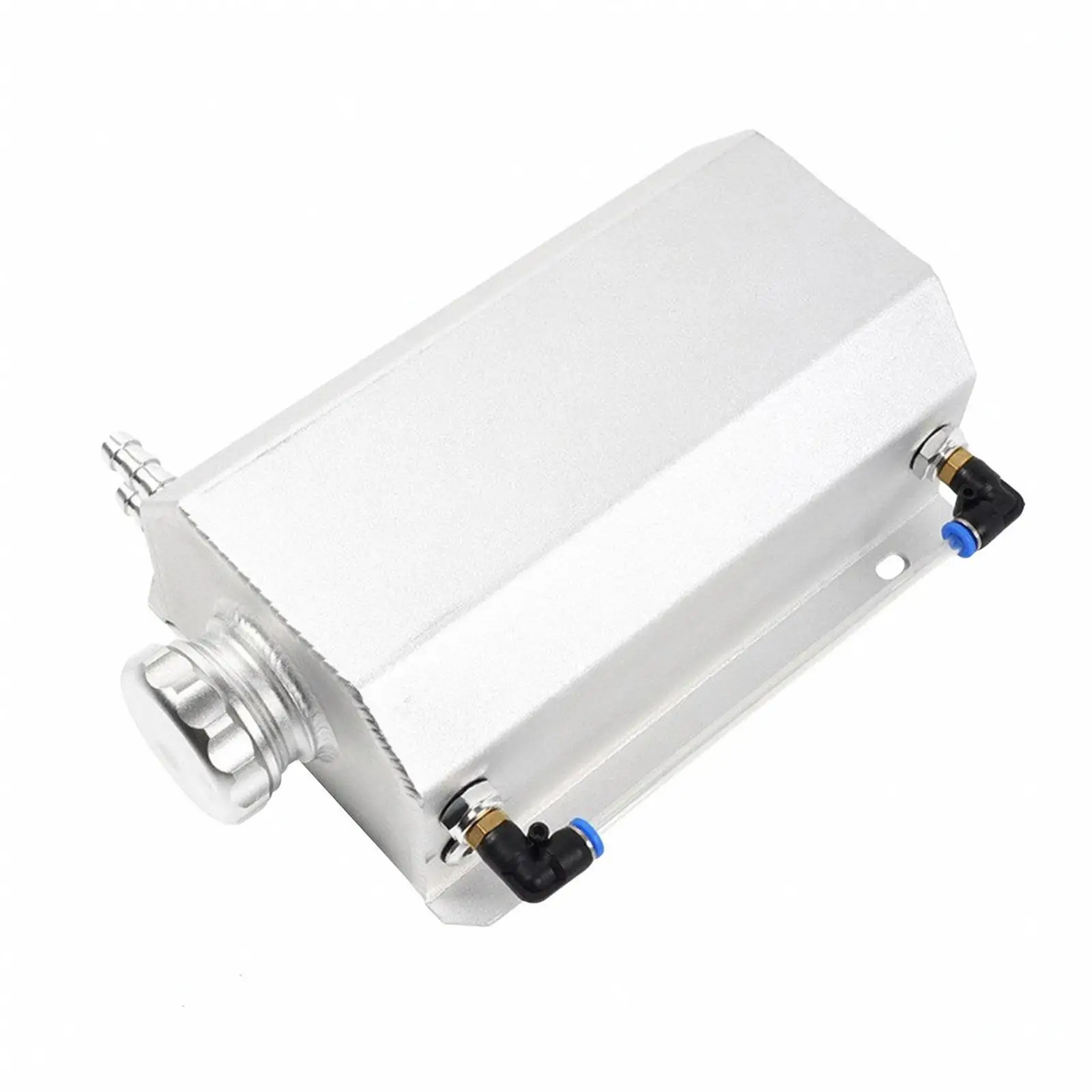 Compact Universal Oil Catch Tank 2L Capacity Aluminum Welded Body with Level Window for Auto Tuning