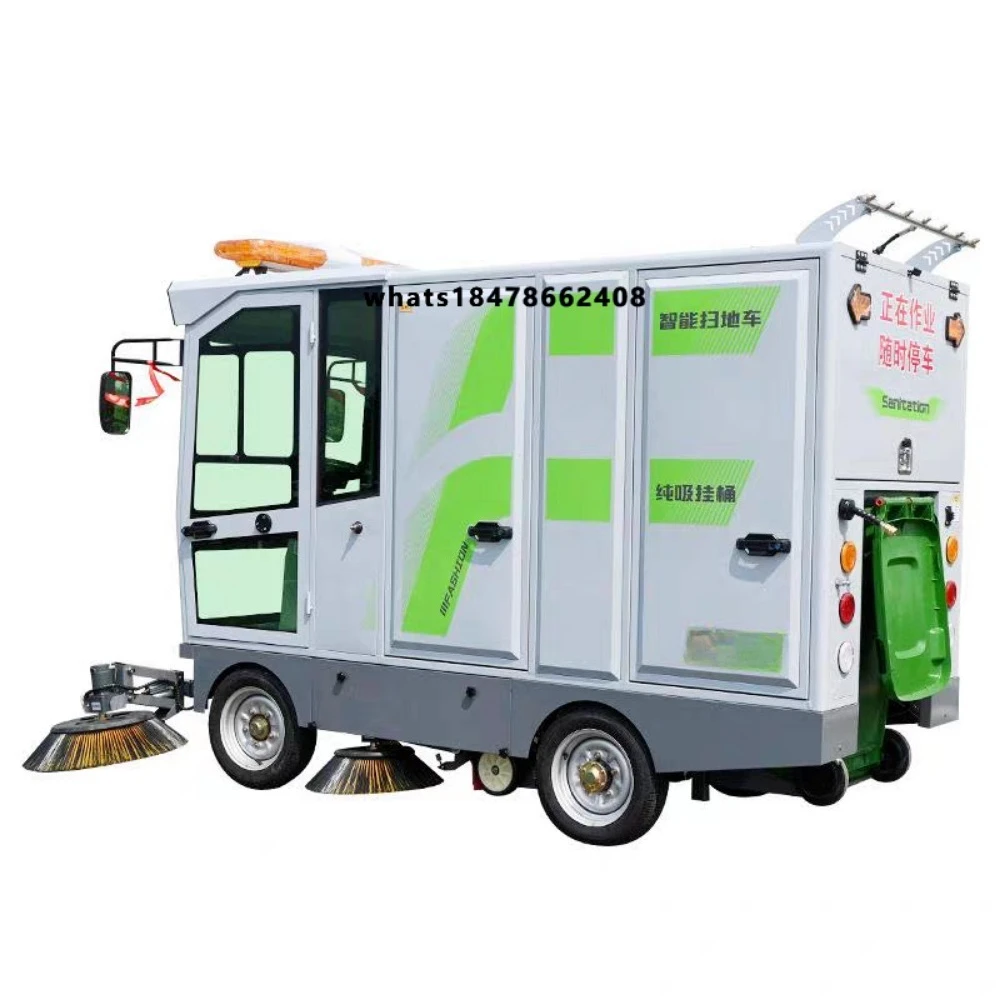Industrial Ride-on Electric Road Sweeper Rechargeable 3 4 Wheel Floor Sweeping Vehicle for Community Park Factory