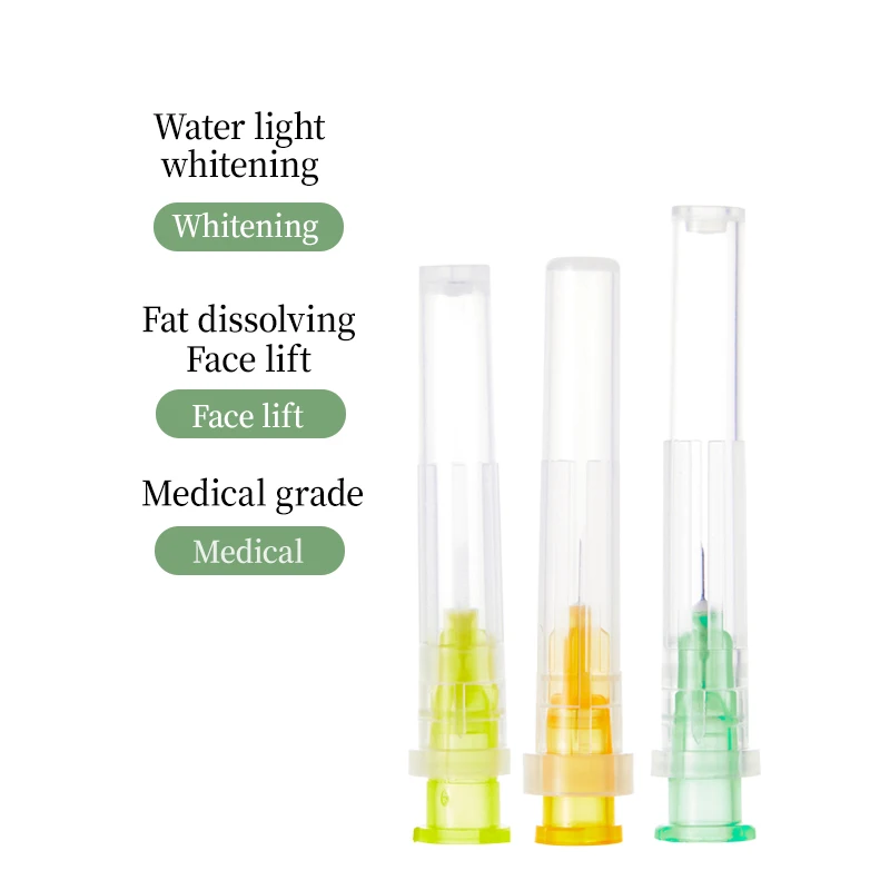 18G 25G 27G 30G 31G 32G 34G 1.5/2.5/4/6/13/25/30mm Superfine Filler Needle Skin Care Tool Parts Painless Sterile Piercing Needle