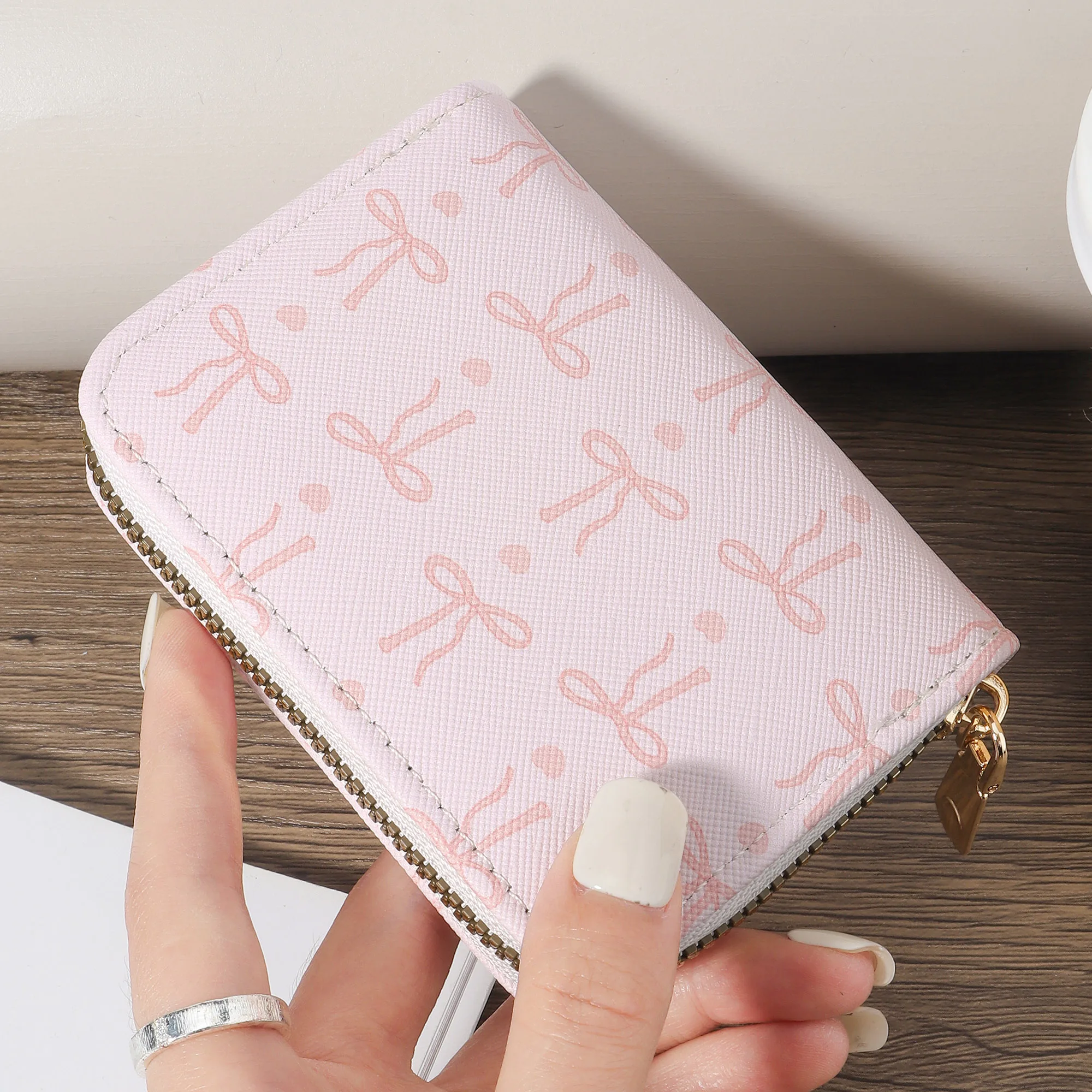 Women's Minimalist Short Wallet Handbag Zipper, Coin Wallet Fashion Zipper, High Quality Credit Card Storage Bag, Easy Leisure M