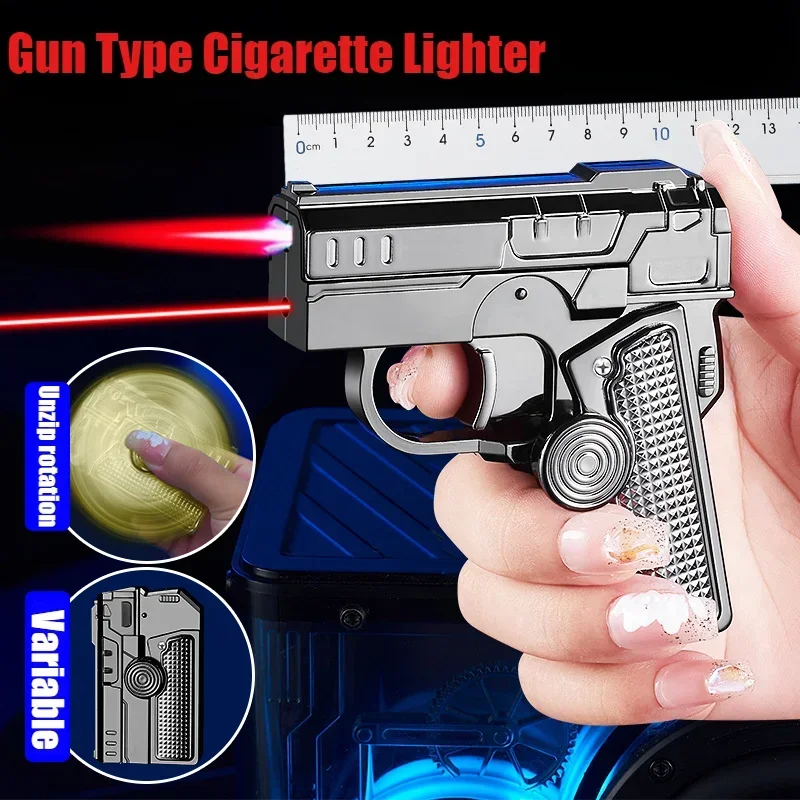 

New Lighter Multifunctional Folding Dual-form Decompression Gyro-shaped Windproof Flame Cigarette Lighters & Smoking Accessories