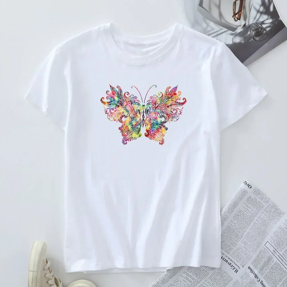 100% Cotton Plus Size Tees Women Summer T-shirt 2024 Female T Shirts Fashion Woman Tops Women's Short Sleeve Tshirt Clothing