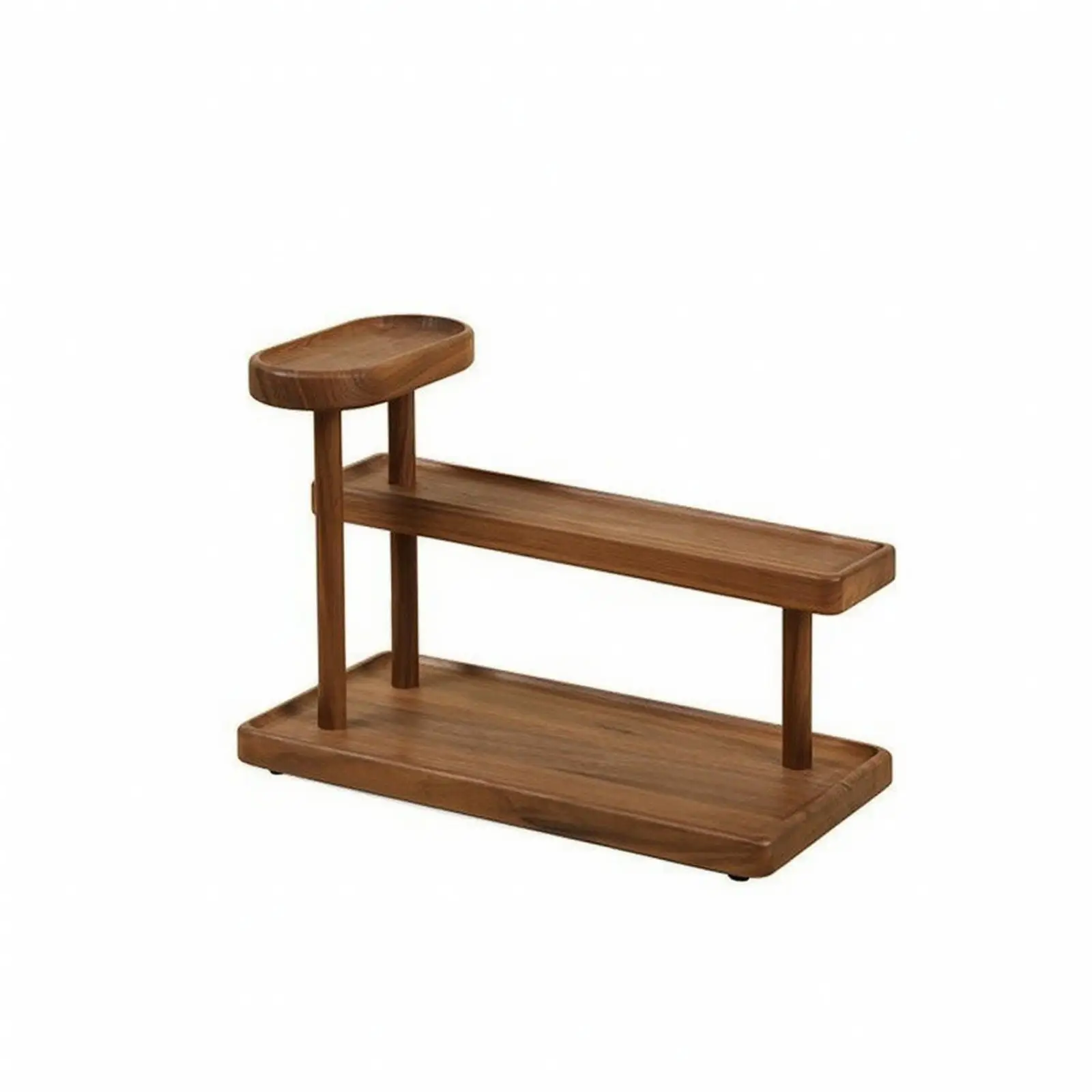 3-Tier Desktop Shelf Small Stepped Display Shelf Compact for Vanity