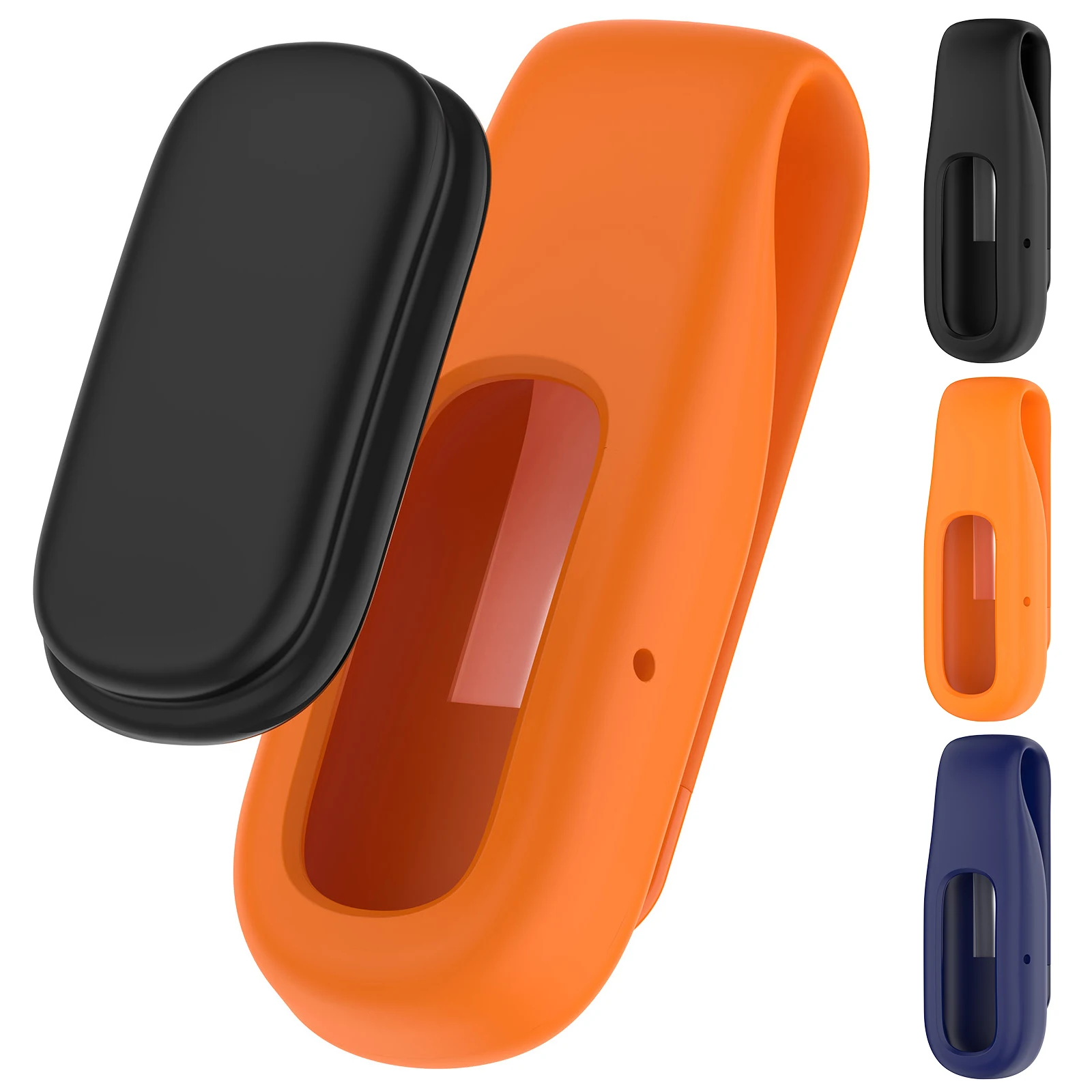 Silicone Steel Clip Holders For Google Fitbit Air Waterproof 360Degree Protection Clips Case for Outdoor Sports Running Cycling