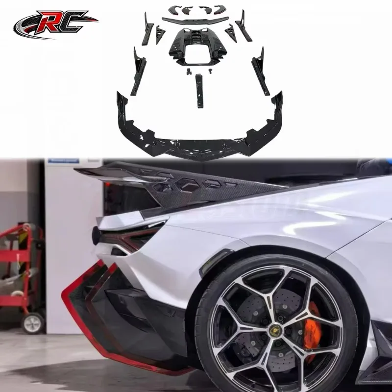 DUKE Style Dry Carbon Fiber Body Kit for Lamborghini Revuelto Front Bumper Side Skirts Rear Diffuser Spoiler OEM Fitment Parts