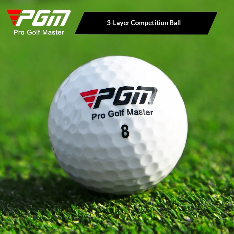 5 قطع PGM كرة جولف بيضاء ثلاثية المطابقة 42.6 ملم قلب مطاطي عالي المرونة