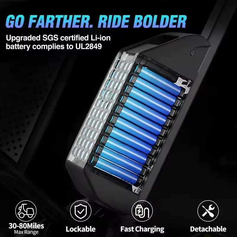 Two Wheels Electric Bike 2000W Motor 52V40AH Battery Outdoor Commuting Electric Bicycle 20*4.0 Fat Tire Mountain Electric Bike