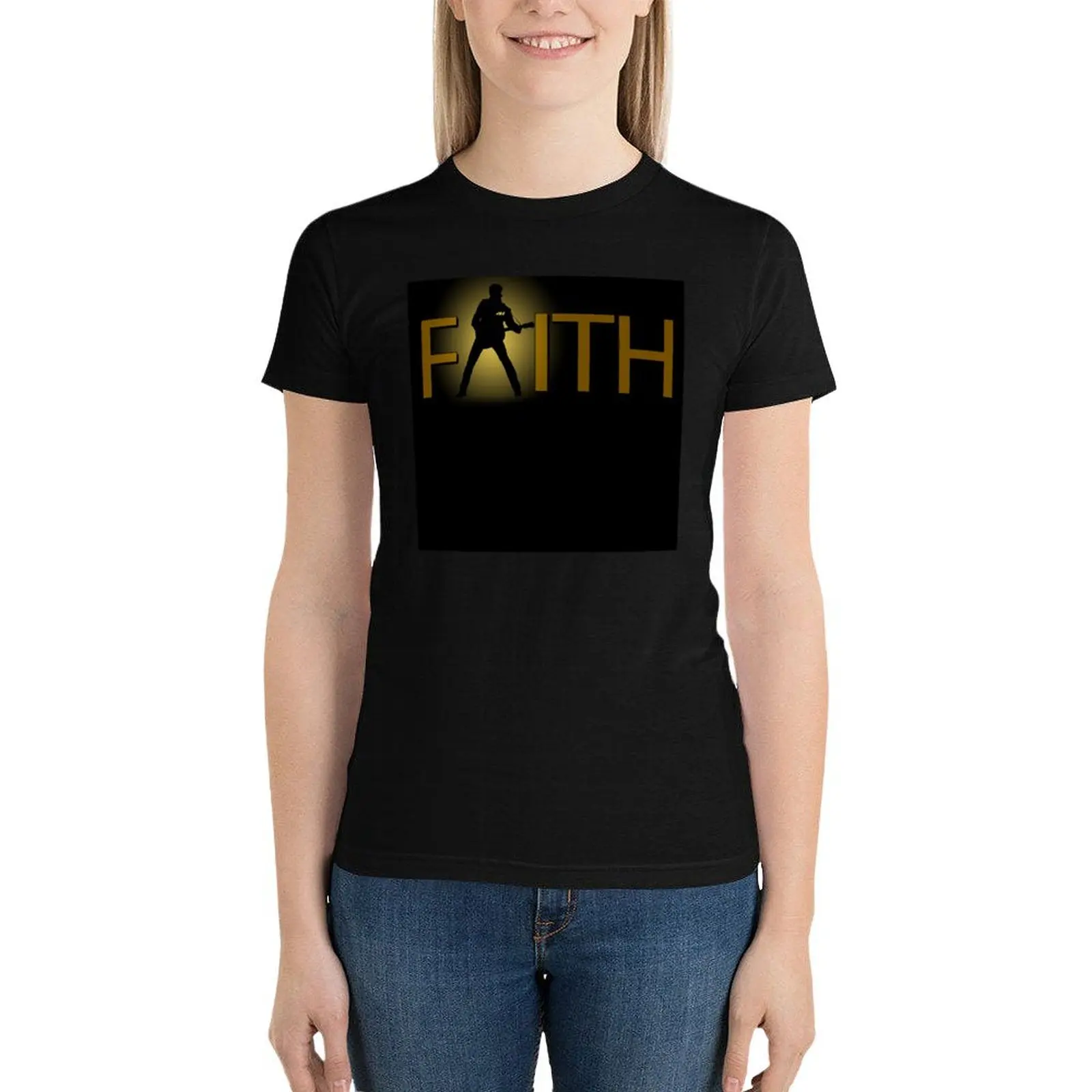 

Faith T-Shirt tees Aesthetic clothing hippie clothes summer top summer blouses woman 2024