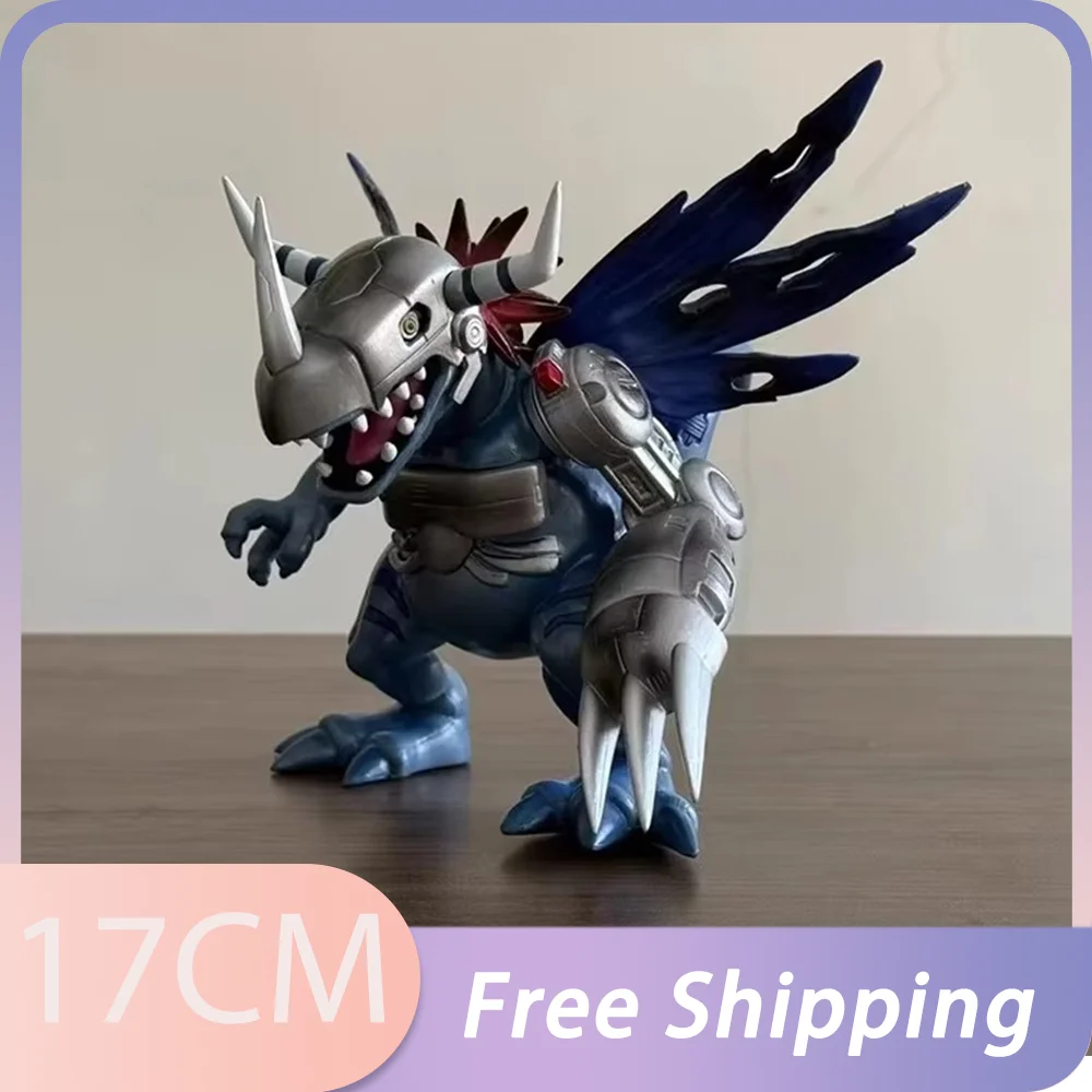 17cm Anime Digimon Adventure Figure Greymon Figures Machinery Greymon Action Figurine Pvc Models Collection Dolls Decoration