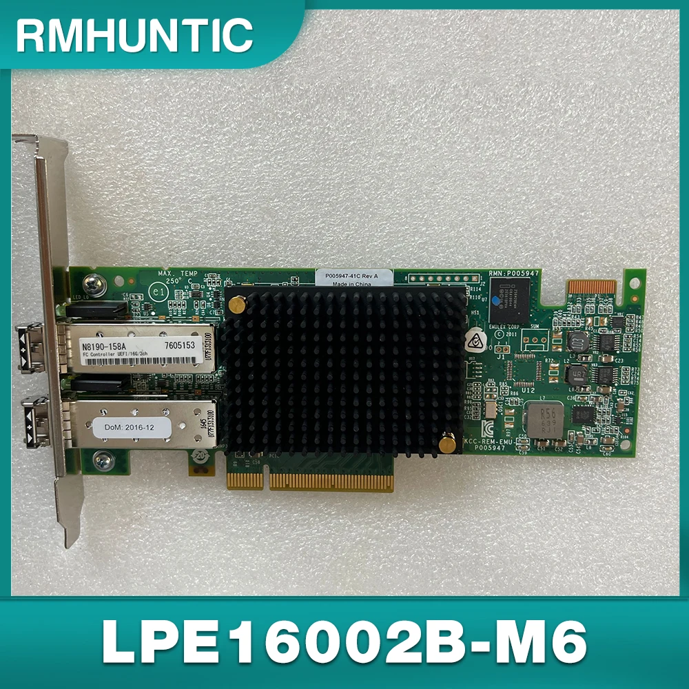 Original For EMULEX LPE16002B-M6 Dual Port 16GB FC HBA Fiber Channel Card LPE16002