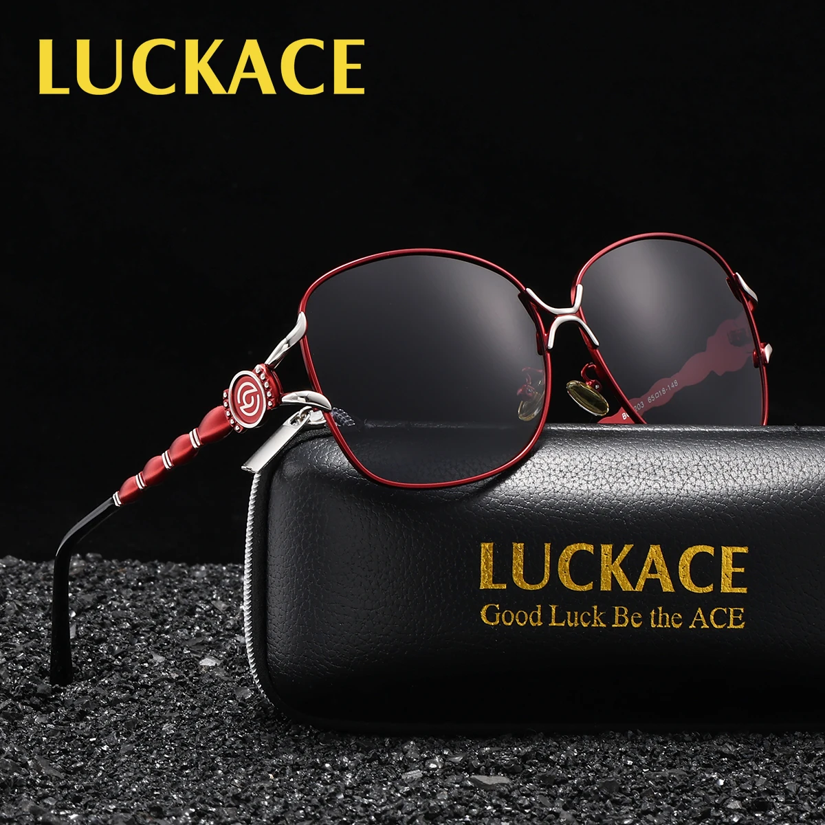 LUCKACE Men's Polarized Sunglasses UV400 Professional Sunglasses unisex Universal Metal Frame Running Reduce Direct Sunlight