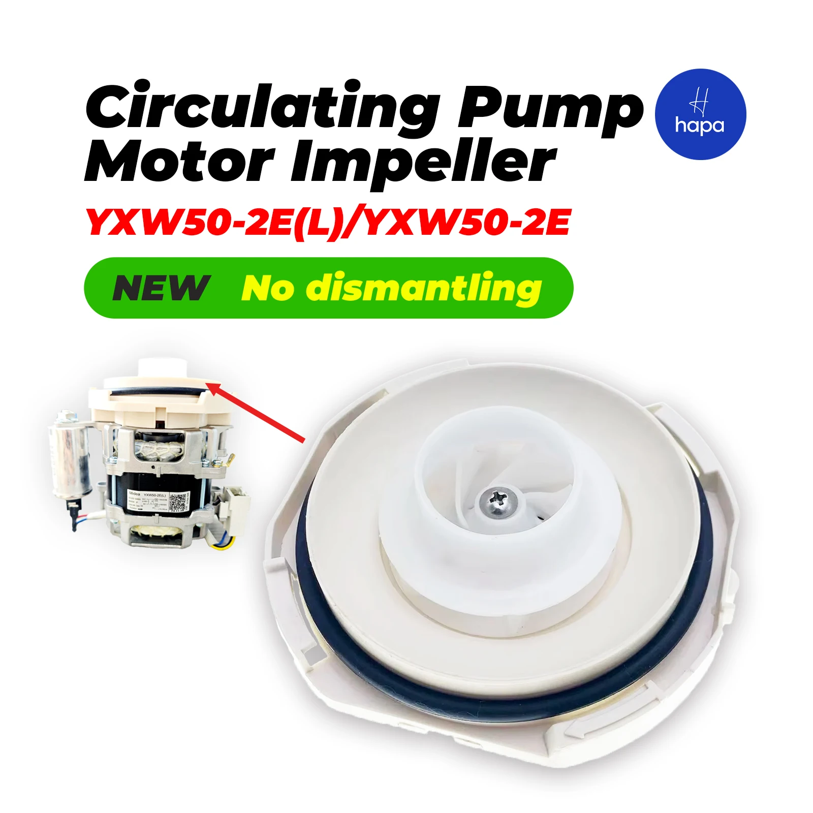 YXW50-2E (l)/YXW50-2E genuína novas peças de máquina de lavar louça impulsor do motor da bomba de circulação para midea doces hansa gorenje bomann