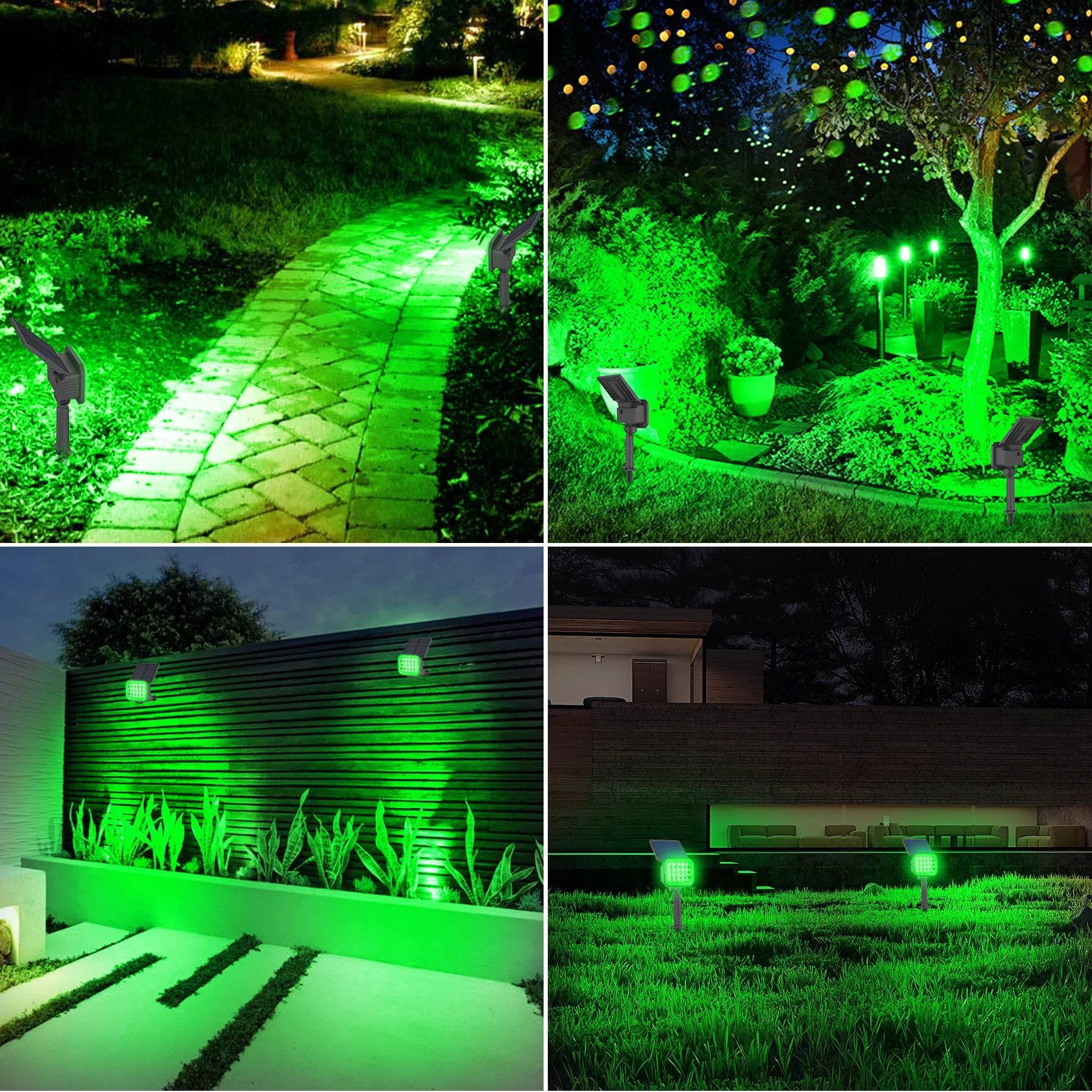 Imagem -05 - Luz Solar ao ar Livre do Jardim Paisagem Impermeável Decoração do Gramado Spotlight Lâmpada de Parede Verde para o Caminho 49leds Ip65 Pcs