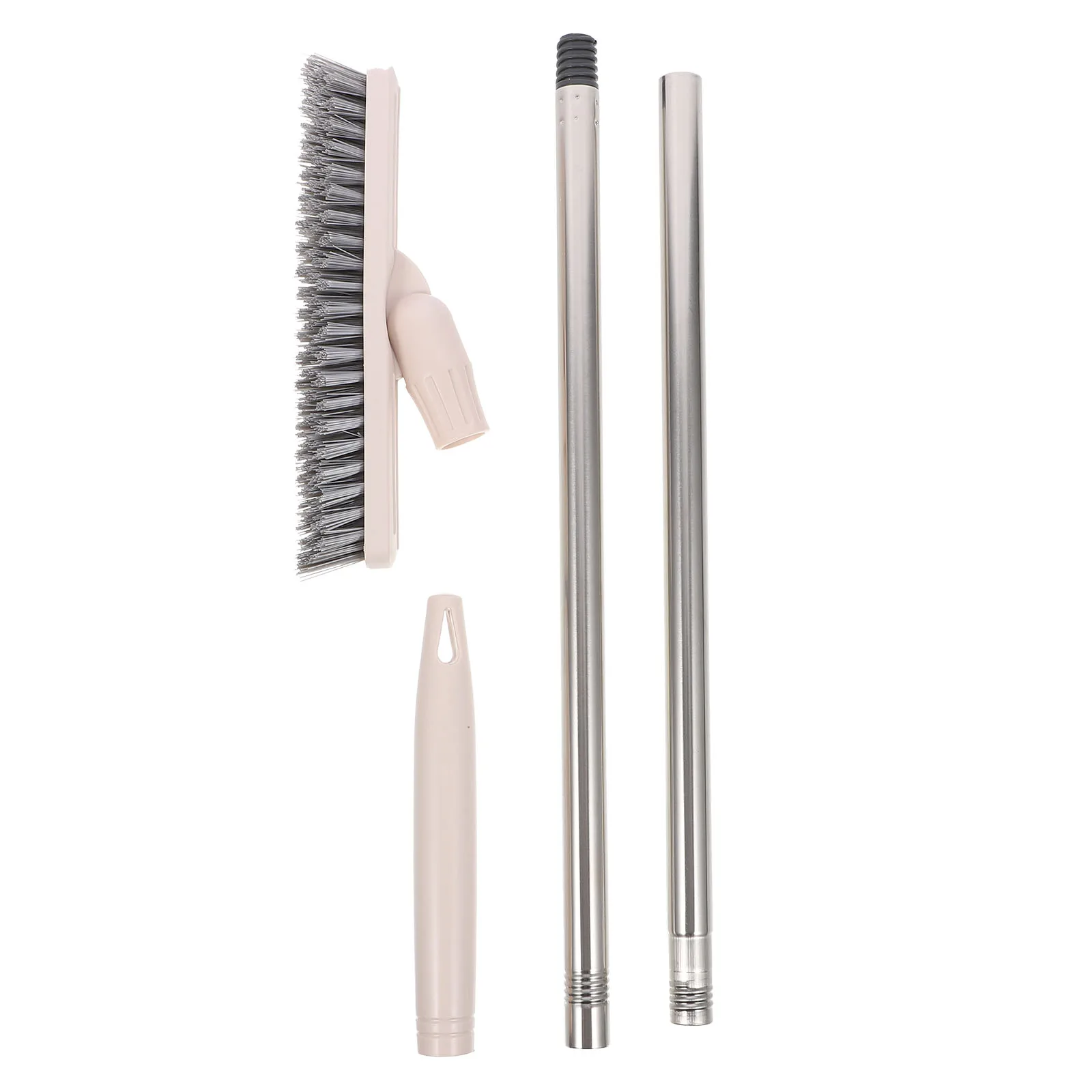 

Long Handle Hard Brush Floor Scrubber Rotatable Grout Brush Tile Crevice Shower Tub Cleaner Bathrooms Stainless Steel PP