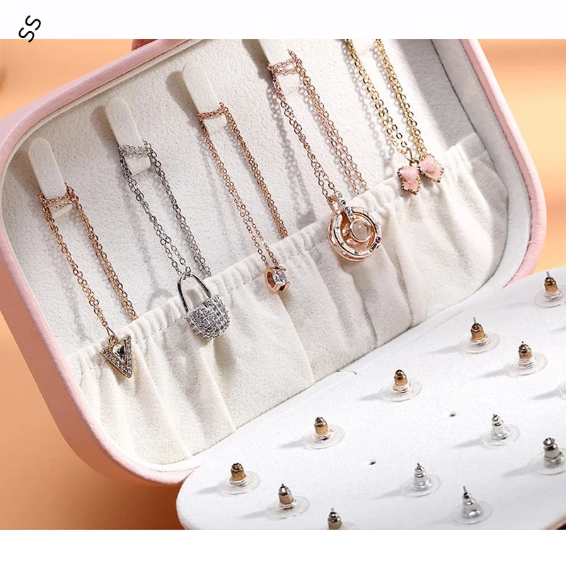 Multi-color Options Single Layer Jewery Storage Boxes Fashion Necklaces Rings Earrings Accessories PU Carrying Cases& Displays