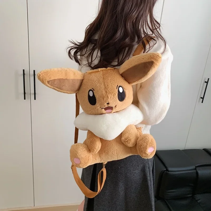 Pokémon Eevee Pikachu Gengar Plush Toys Knapsack Charmander Raichu Squirtle Charizard Psyduck Snorlax Plushie Anime Backpack view 5